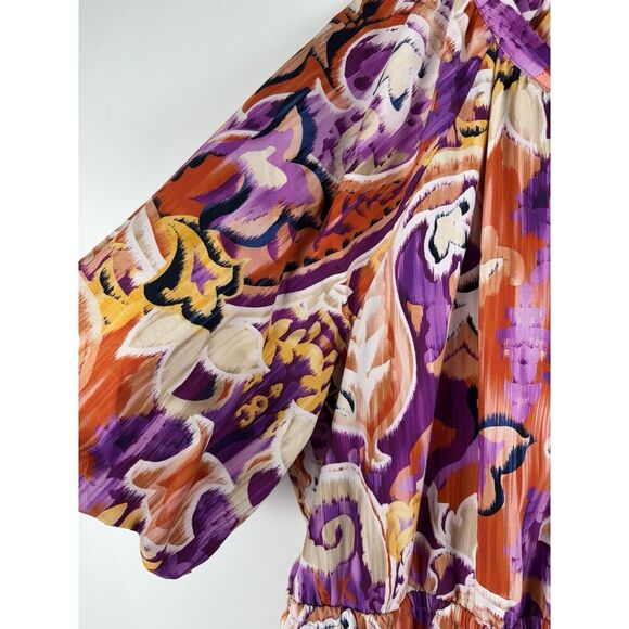 Chico's 40th Anniversary Paisley Tiered Dress Chicos 4 (XXL Size 20) - Picture 6 of 8